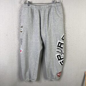 San Antonio Spurs Sweatpants Mens XL Gray NBA Basketball Mitchell & Ness 50th